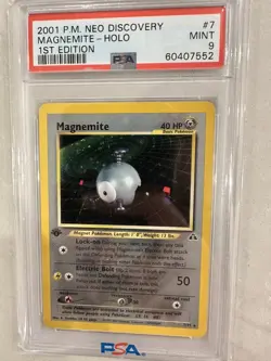 MAGNEMITE-HOLO 1ST EDITION POKEMON NEO DISCOVERY 2001 7 PSA 9 - Image 1