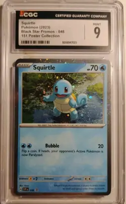 2023 Squirtle 048 Pokemon SV Black Star Promos SVP EN CGC 9 - Image 1