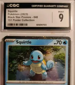 2023 Squirtle 048 Pokemon SV Black Star Promos SVP EN CGC 9 - Image 2