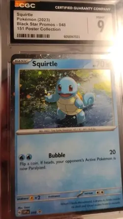 2023 Squirtle 048 Pokemon SV Black Star Promos SVP EN CGC 9 - Image 3