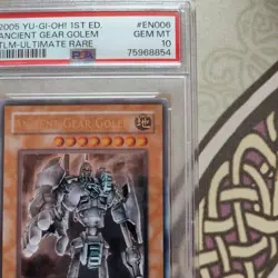 PSA 10 YuGiOh! Ancient Gear Golem Ultimate Rare RESERVED! - Image 2