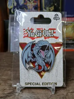 Yugioh Blue Eyes White Dragon Pin Club Sealed! - Image 1