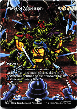 Waves of Aggression (Borderless) Teenage Mutant Ninja Turtles Eternal-Legal MTG - Image 1