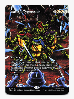Waves of Aggression (Borderless) Teenage Mutant Ninja Turtles Eternal-Legal MTG - Image 2