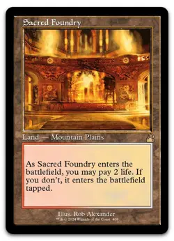 Sacred Foundry (Retro Frame) #409 (NM) Ravnica Remastered RVR Magic MTG - Image 1