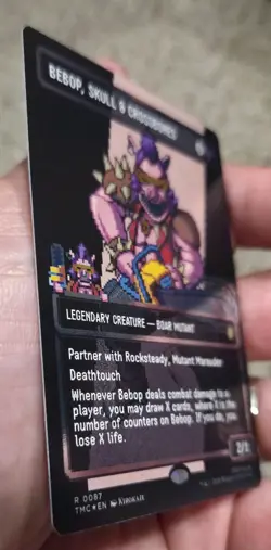 MTG: Bebop, Skull & Crossbones (Borderless) (Surge Foil) (LP): Commander: TMNT - Image 3