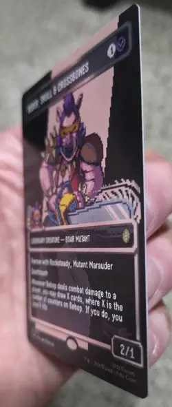 MTG: Bebop, Skull & Crossbones (Borderless) (Surge Foil) (LP): Commander: TMNT - Image 4