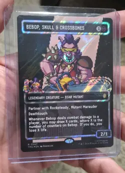 MTG: Bebop, Skull & Crossbones (Borderless) (Surge Foil) (LP): Commander: TMNT - Image 5