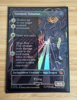 MTG: Summon: Bahamut (Borderless) Final Fantasy Foil NM *Ships In Hard Case* - Image 1