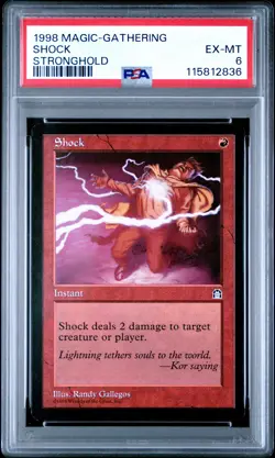 1998 MTG STRONGHOLD SHOCK PSA 6 - Image 1
