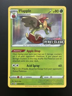 Flapple SWSH022 Prerelease Promo Holo Near Mint Condition Rebel Clash Promo - Image 1