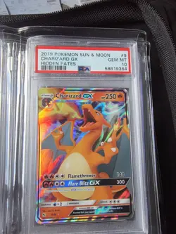 2019 HOLO POKEMON SUN & MOON HIDDEN FATES #9 CHARIZARD GX PSA 10 - Image 1
