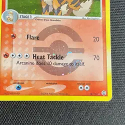 Pokemon Arcanine 18/112 EX FireRed & LeafGreen Rare Reverse Holo (Swirl) - Image 2