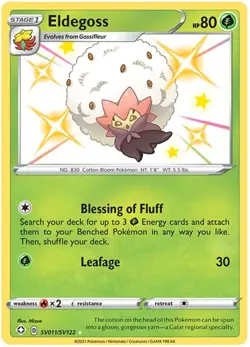 Eldegoss - SV011/SV122 - Shiny Holo Rare NM, English Pokemon Shining Fates - Image 1