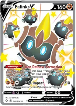 Falinks V - SV115/SV122 - Shiny Holo Rare LP, English Pokemon Shining Fates - Image 1