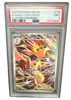 PSA 9 - ETHAN'S TYPHLOSION #190 POKEMON DRI EN-DESTINED RIVALS ILLUSTRATION RARE - Image 1