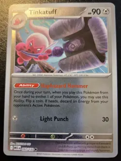 Tinkatuff 097/132 Reverse Holo Common Mega Evolution Pokemon TCG - Image 1