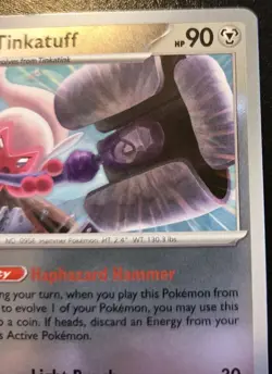 Tinkatuff 097/132 Reverse Holo Common Mega Evolution Pokemon TCG - Image 3