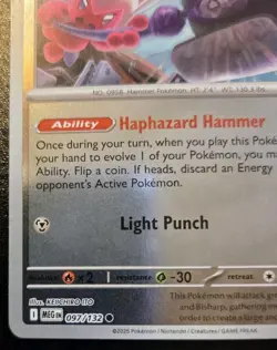 Tinkatuff 097/132 Reverse Holo Common Mega Evolution Pokemon TCG - Image 4