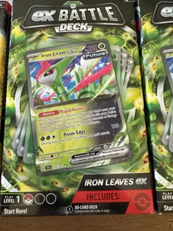Lot Of 4 POKEMON TCG 2X IRON LEAVES 2X Tapu Koko EX BATTLE DECK FACTORY SEALED - Image 4
