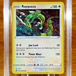 Pokemon Sword & Shield Black Star Promo Rayquaza SWSH029 AGS Gem-MT 10 Holo 2020 - Image 2