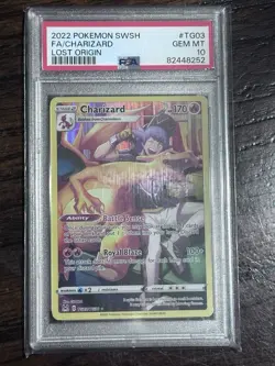 Pokemon TCG Charizard Lost Origin Holo Ultra Rare Card TG03/TG30 PSA10 - Image 1
