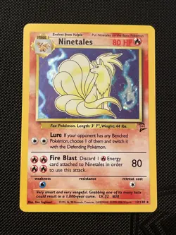Pokemon Card: Ninetales HOLO 13/130 Base Set 2 Vintage Rare! NM/LP - Image 1