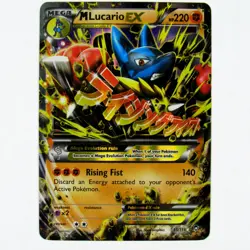 Mega M Lucario EX #55/111 Ultra Rare Holo XY Furious Fists Pokemon Card LP - Image 1