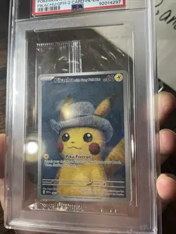 Pokemon Pikachu with Grey Felt hat Van Gogh 085 Graded Sealed Promo PSA 10 - Image 3