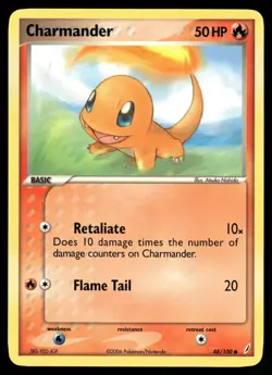 CHARMANDER 48/100 C MP CRYSTAL GUARDIANS POKEMON - Image 2