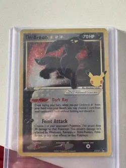 Pokemon TCG: Umbreon Gold Star 17/17 Celebrations 25th Anniversary NM - MINT - Image 1