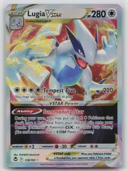 Lugia VSTAR Holo SWSH12: Silver Tempest 139/195 NM pokemon card - Image 1