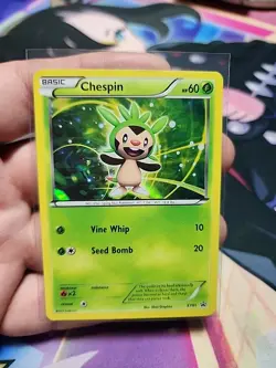 Chespin - Holo Rare - XY01 - Pokemon 2013 TCG - Black Star Promo - Image 1