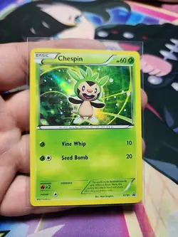 Chespin - Holo Rare - XY01 - Pokemon 2013 TCG - Black Star Promo - Image 2