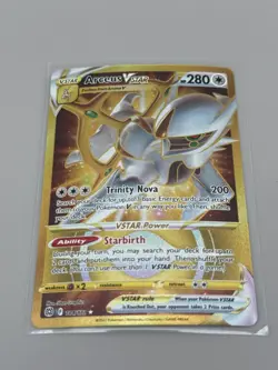 Pokemon Arceus VSTAR Lot – 123/172 & 184/172 Gold Secret Rare NM Brilliant Stars - Image 4