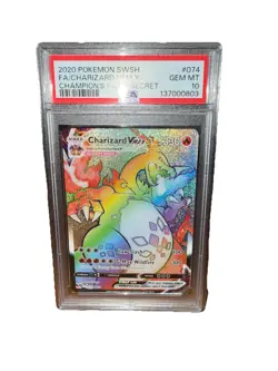 2020 Charizard VMAX Rainbow 074/073 Champion’s Path PSA 10 Gem Mint Pokemon - Image 1