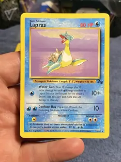 Pokemon TCG Lapras 25/62 Fossil Unlimited Non-Holo Rare - Image 1