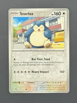 Snorlax 136/167 SV06: Twilight Masquerade Reverse Holo Pokemon NM - Image 1