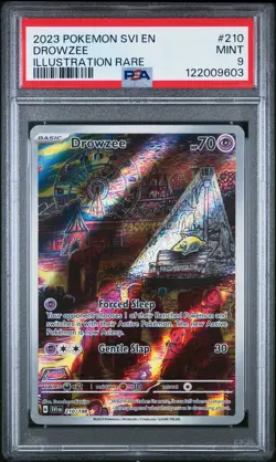 2023 POKEMON SVI EN-SCARLET & VIOLET ILLUSTRATION RARE #210 DROWZEE PSA 9 - Image 1