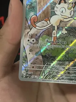 Meowth 106/094 Pokemon TCG Phantasmal Flames Illustration Rare IR NM/M - Image 3
