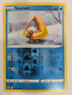 Snorunt 041/195 - Silver Tempest Pokemon Reverse Holo Foil Nice! - Image 1