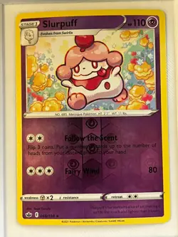 Slurpuff 068/198 Rare Chilling Reign Pokemon Reverse Holo Near Mint - Image 1