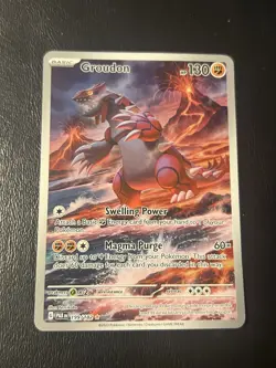 Pokemon TCG Sv04: Paradox Rift Groudon Holo Illustration Card 199/182 Pack Fresh - Image 1