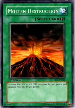 Molten Destruction - Yugioh SD3-EN016 1st Edition Light Play - Image 1