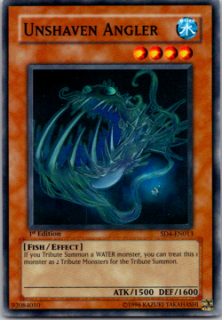 Yugioh TCG Unshaven Angler SD4-EN013 1st Edition Common LP - Image 1