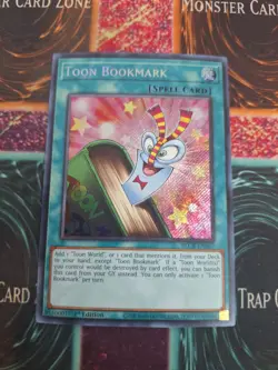 Yugioh Toon Bookmark BLCR-EN067 Secret Rare 1st Edition Near Mint - Image 1