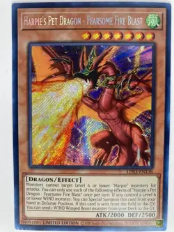 Harpies Pet Dragon Fearsome Fire Blast - LDS3-EN138 - Secret Rare - Limited - Image 1