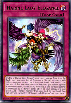 Harpie Lady Elegance - LED4-EN005 - LP - Rare - 1st ed - Yugioh - Image 1