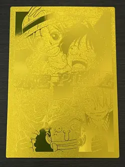 ONE PIECE Carddass Masters BANDAI 2002 N-07 Gold Rare Nami Luffy Zoro Sanji - Image 1