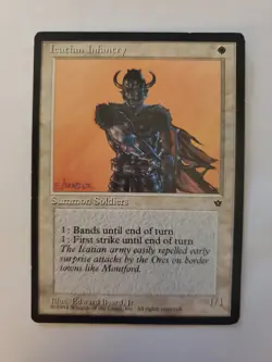 MTG Magic The Gathering Card Icatian Infantry Summon Soldiers White Fallen Empir - Image 1